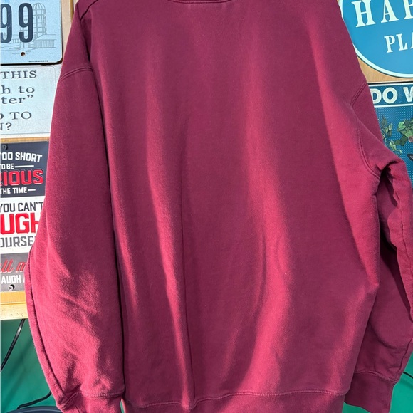 Women's Burgundy Holiday Sweatshirt - Picture 7 of 10
